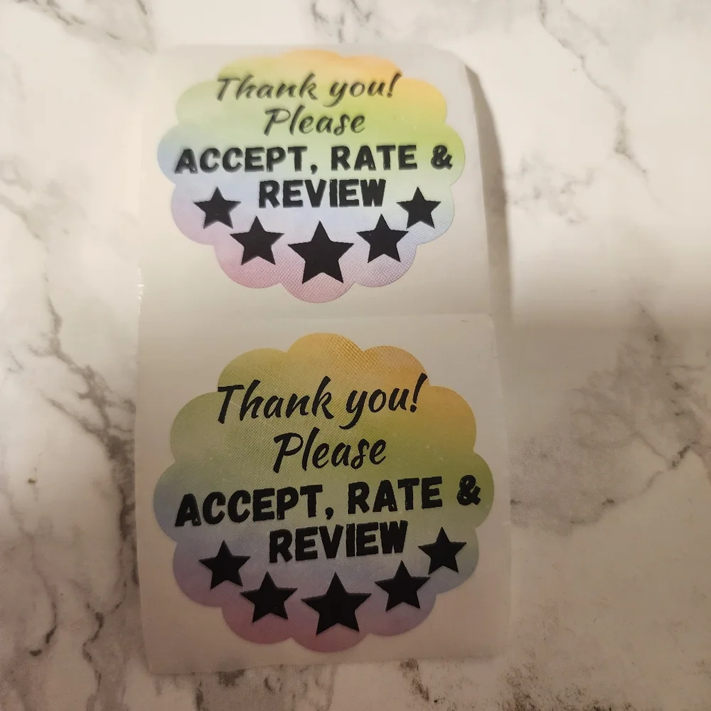 100 thermal Rainbow flowers Stickers